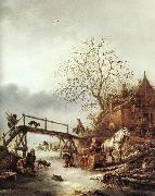 OSTADE, Isaack van A Winter Scene  ag oil